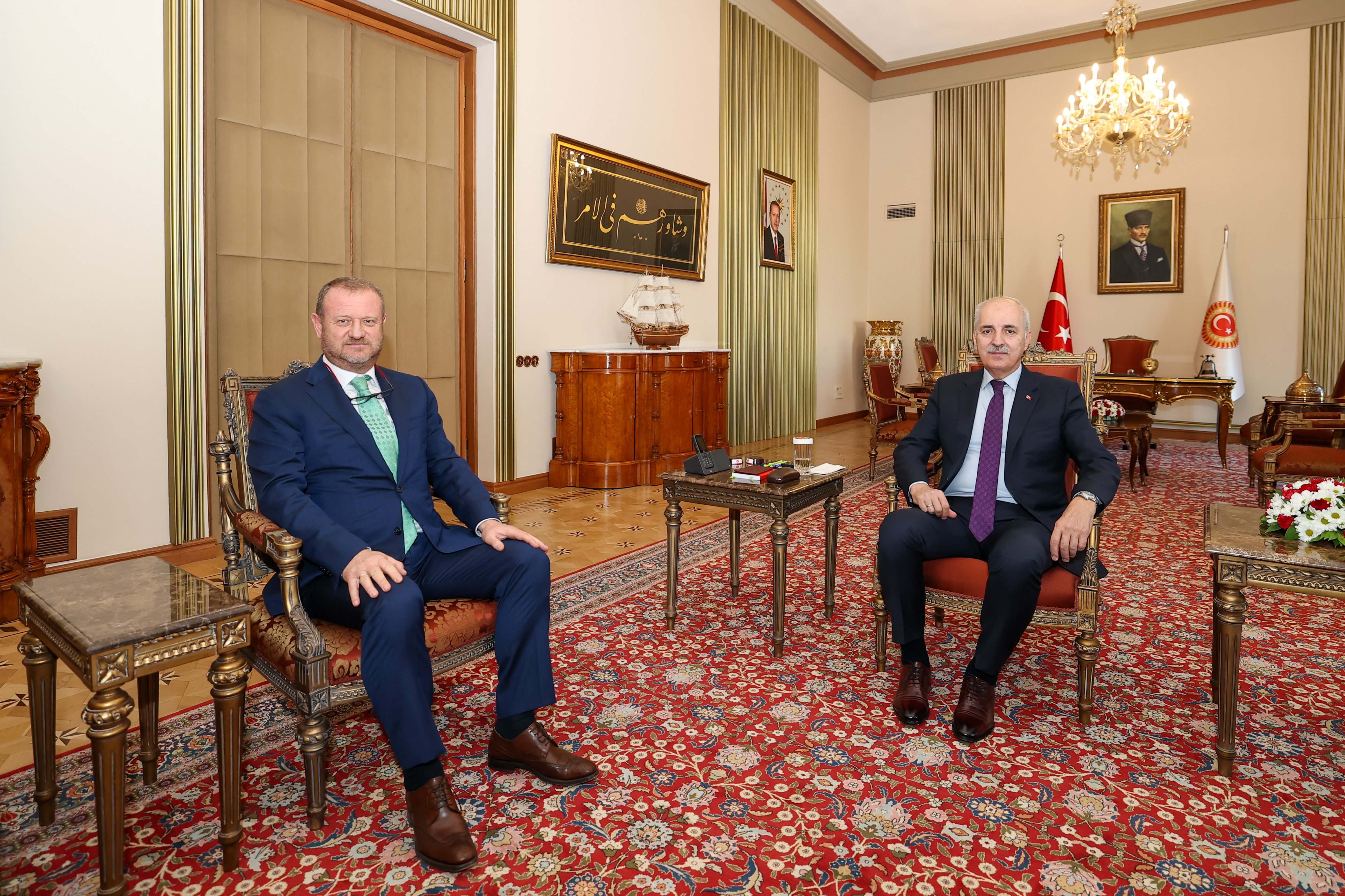 TBMM Başkanı Kurtulmuş’tan RTÜK Başkanı Daniş’e Önemli Kabul