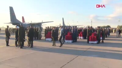 Gürcistan’da Düşen Askeri Uçakta Şehit Olan Kahramanlar İçin Mürted’de Hüzünlü Cenaze Töreni