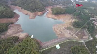 Yalova'da Gökçe Barajı'nda su seviyesi