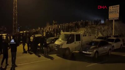 Van'da Zernek Baraj Gölü'ne yuvarlanan