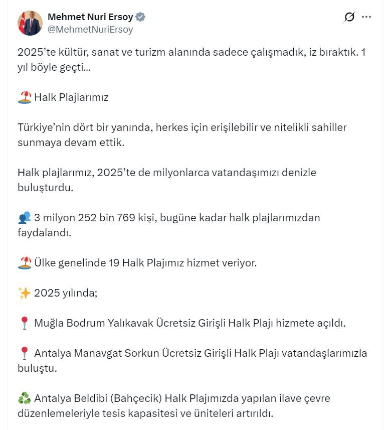 Kültür ve Turizm Bakanı Mehmet