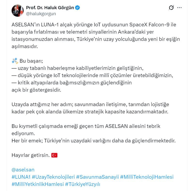 Savunma Sanayii Başkanı Haluk