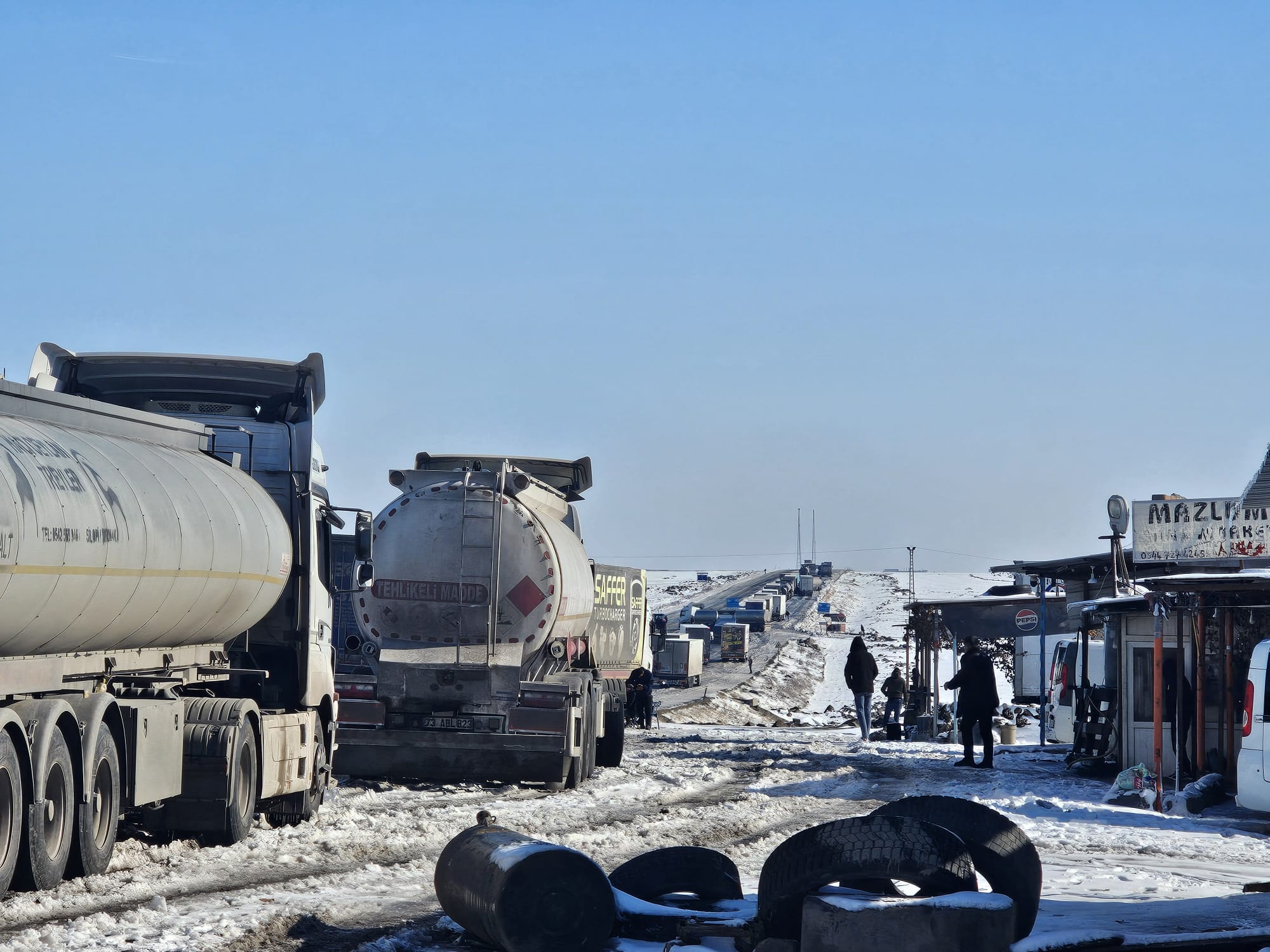 Mardin-Şırnak arasındaki Uluslararası İpekyolu'nda buzlanma