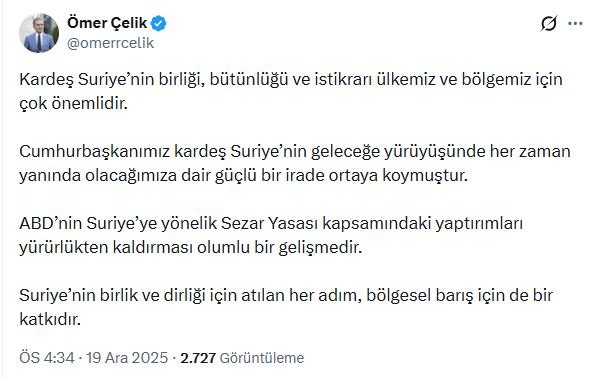 AK Parti Sözcüsü Ömer Çelik,