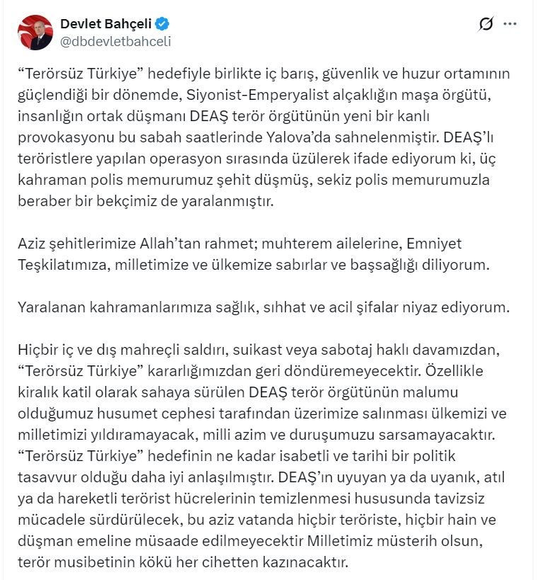 MHP Genel Başkanı Devlet Bahçeli,