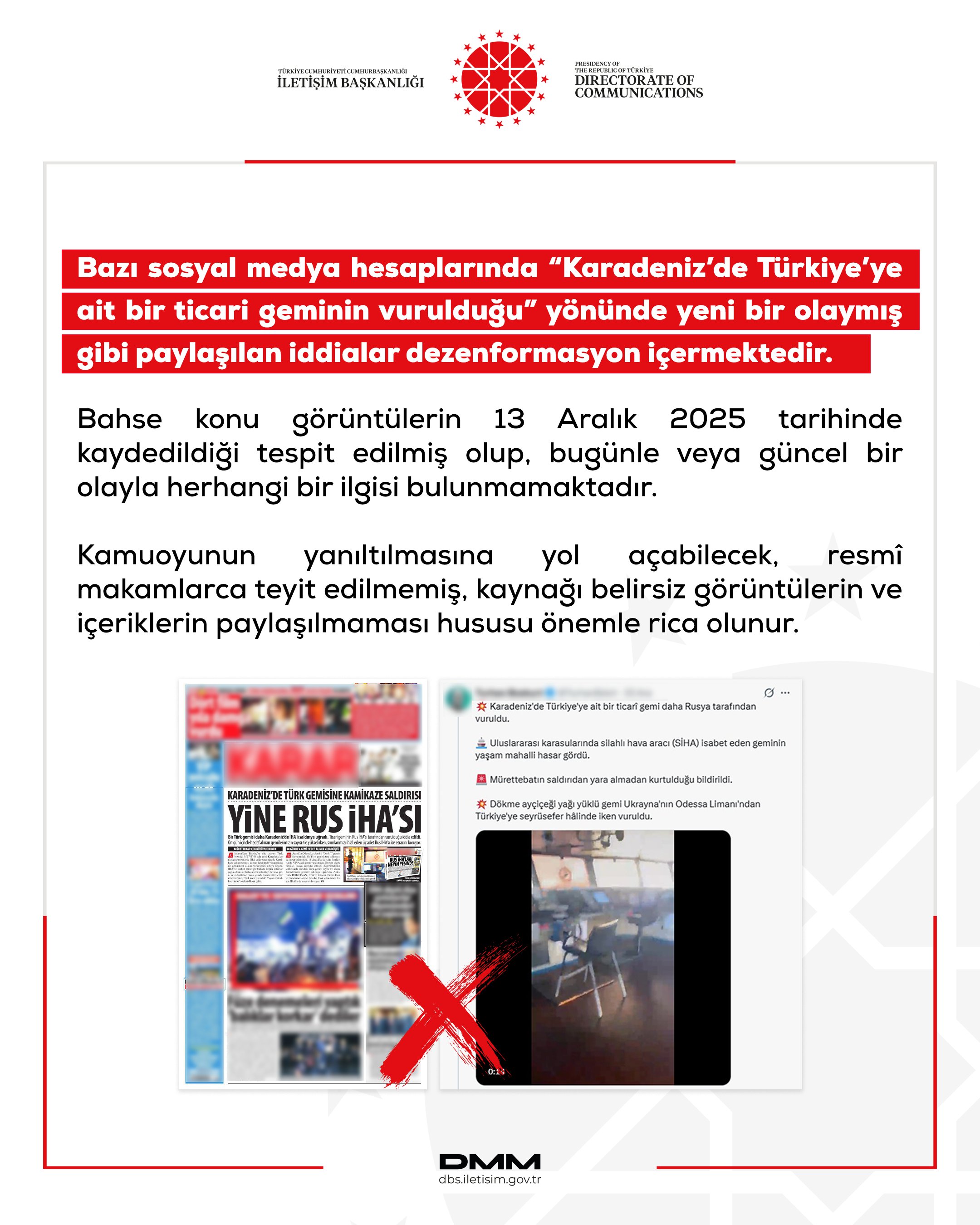 İletişim Başkanlığı DMM, sosyal medyada