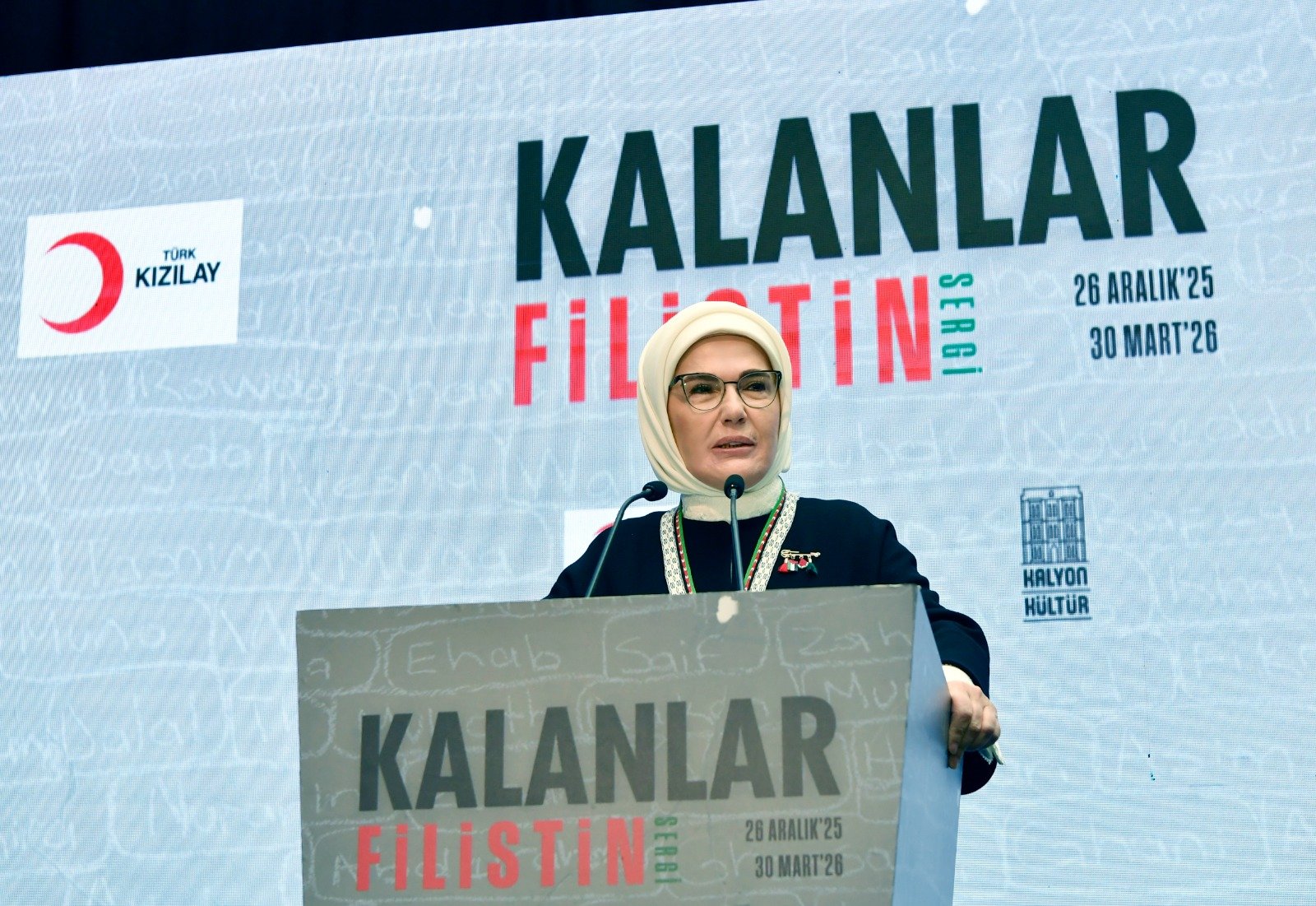 Emine Erdoğan, İstanbul'daki 'Kalanlar' Filistin