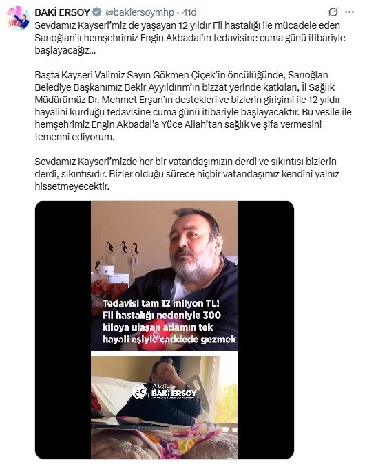 MHP Kayseri Milletvekili Baki Ersoy,