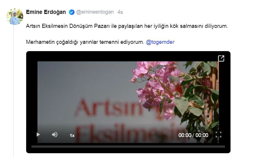 Emine Erdoğan’dan ‘Artsın Eksilmesin Dönüşüm Pazarı’na Anlamlı Destek