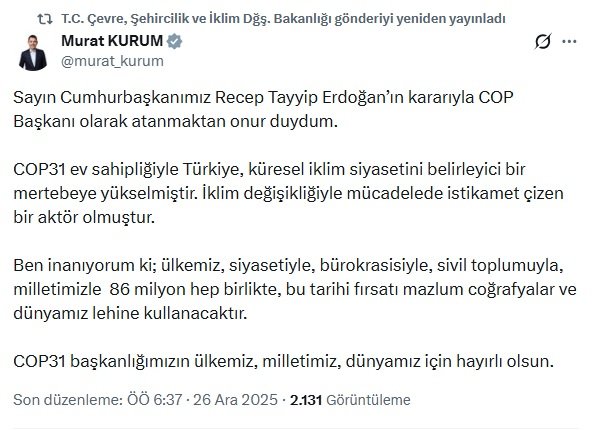 Çevre, Şehircilik ve İklim Değişikliği