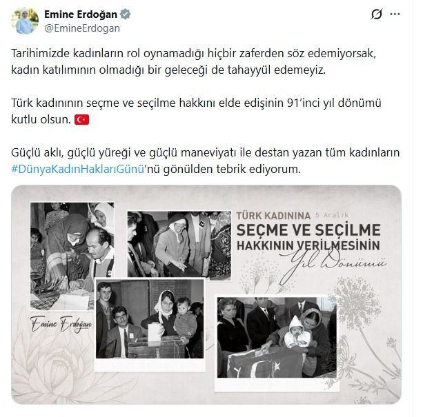 Emine Erdoğan, Türk kadınının