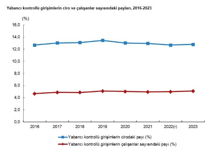 TÜİK'in 2023 verilerine göre, yabancı