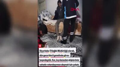 Diyarbakır Bismil'de yolu kardan kapalı