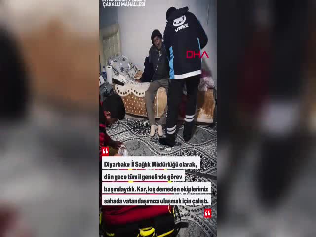 Diyarbakır Bismil'de yolu kardan