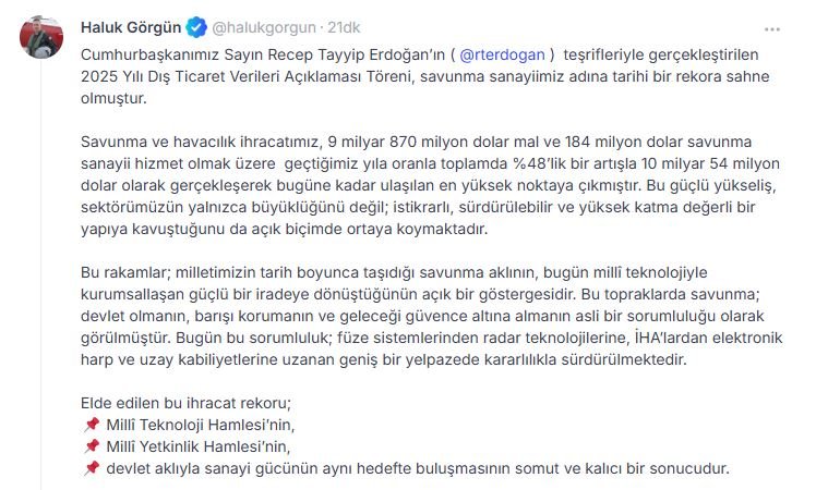 Savunma Sanayii Başkanı Haluk Görgün,