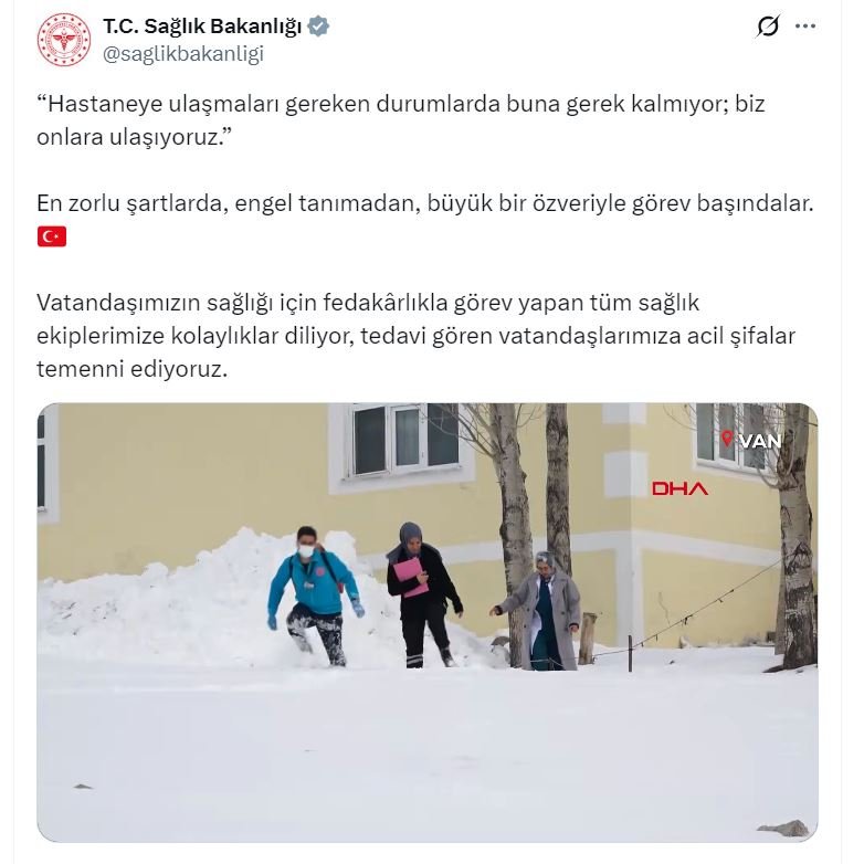 Sağlık Bakanlığı, Van Çaldıran'da zorlu