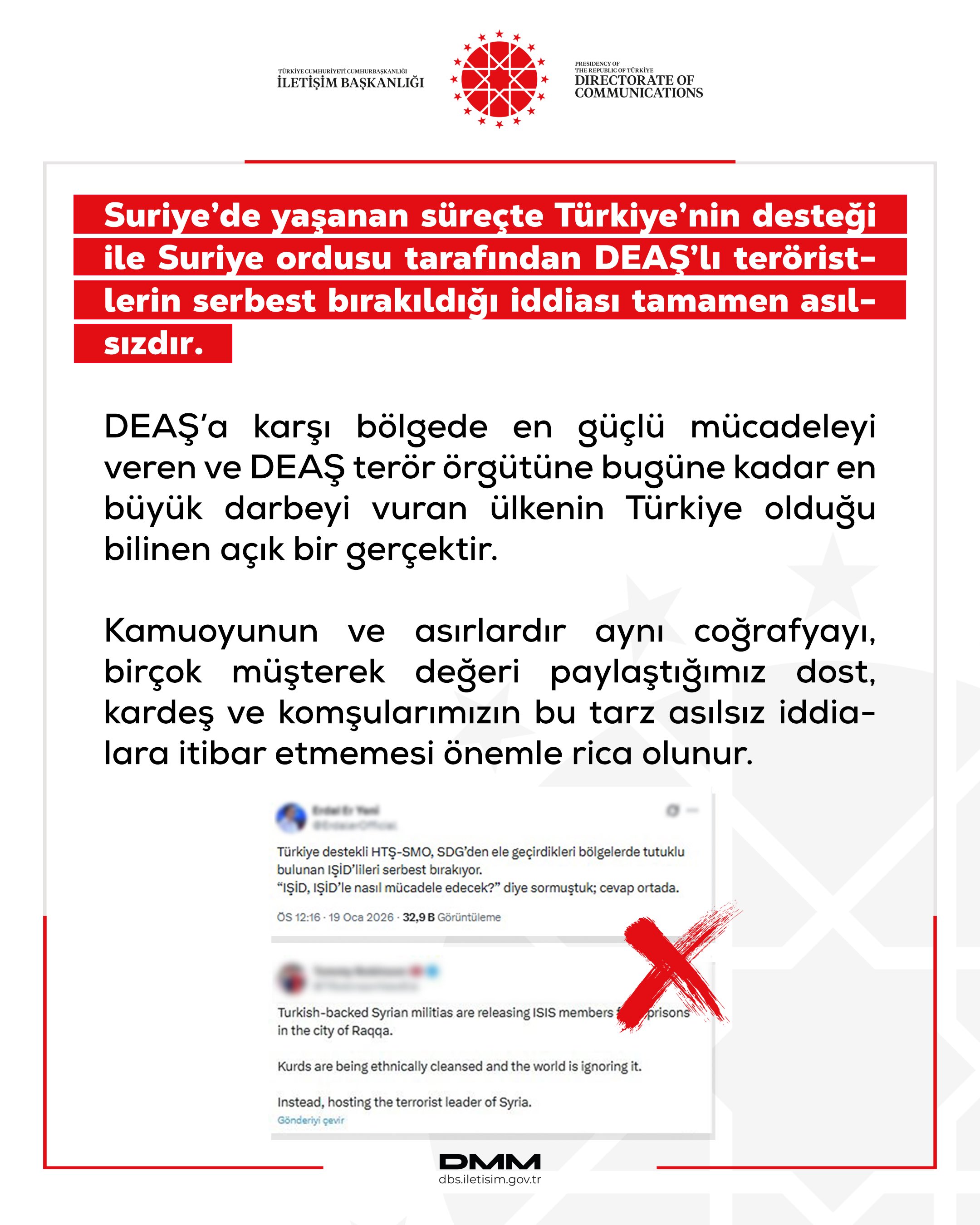 İletişim Başkanlığı DMM, Suriye'de
