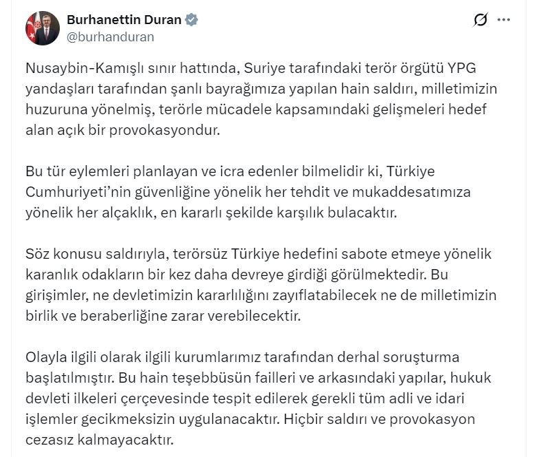 İletişim Başkanı Burhanettin Duran,