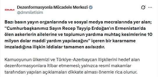 İletişim Başkanlığı DMM, Cumhurbaşkanı Erdoğan'ın