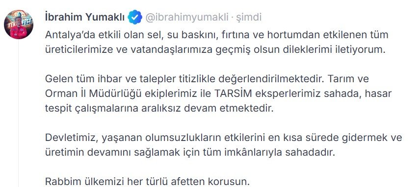 Tarım ve Orman Bakanı İbrahim