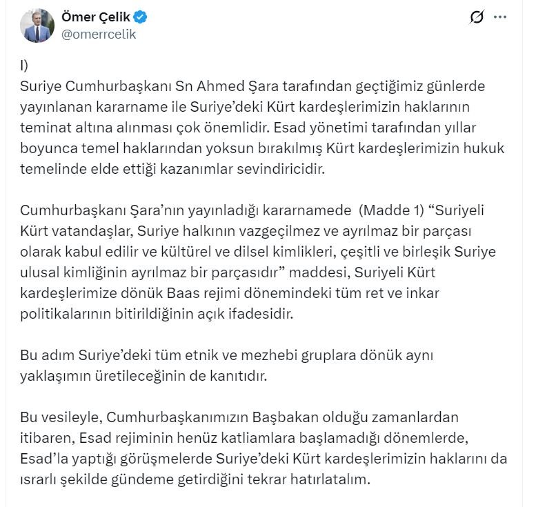 AK Parti Sözcüsü Ömer Çelik,