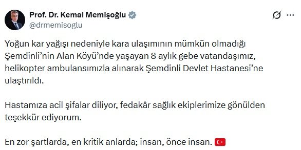 Sağlık Bakanı Kemal Memişoğlu, Hakkari'nin