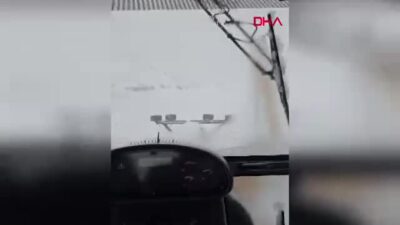 Sivas'ın Şarkışla ilçesinde kar nedeniyle