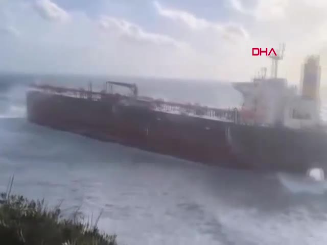 Çanakkale Bozcaada'da karaya oturan