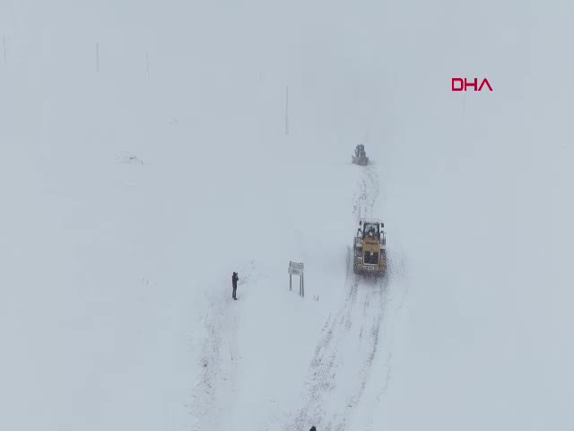 Van'da etkili kar yağışı