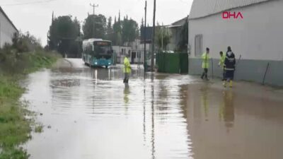 Antalya Kepez'de şiddetli sağanak sonrası