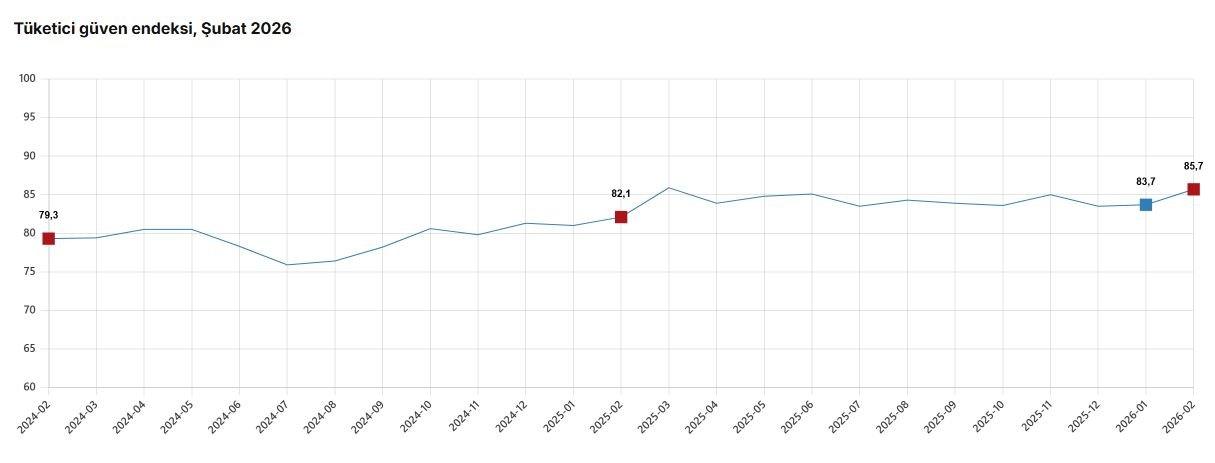 TÜİK, Şubat 2026 tüketici