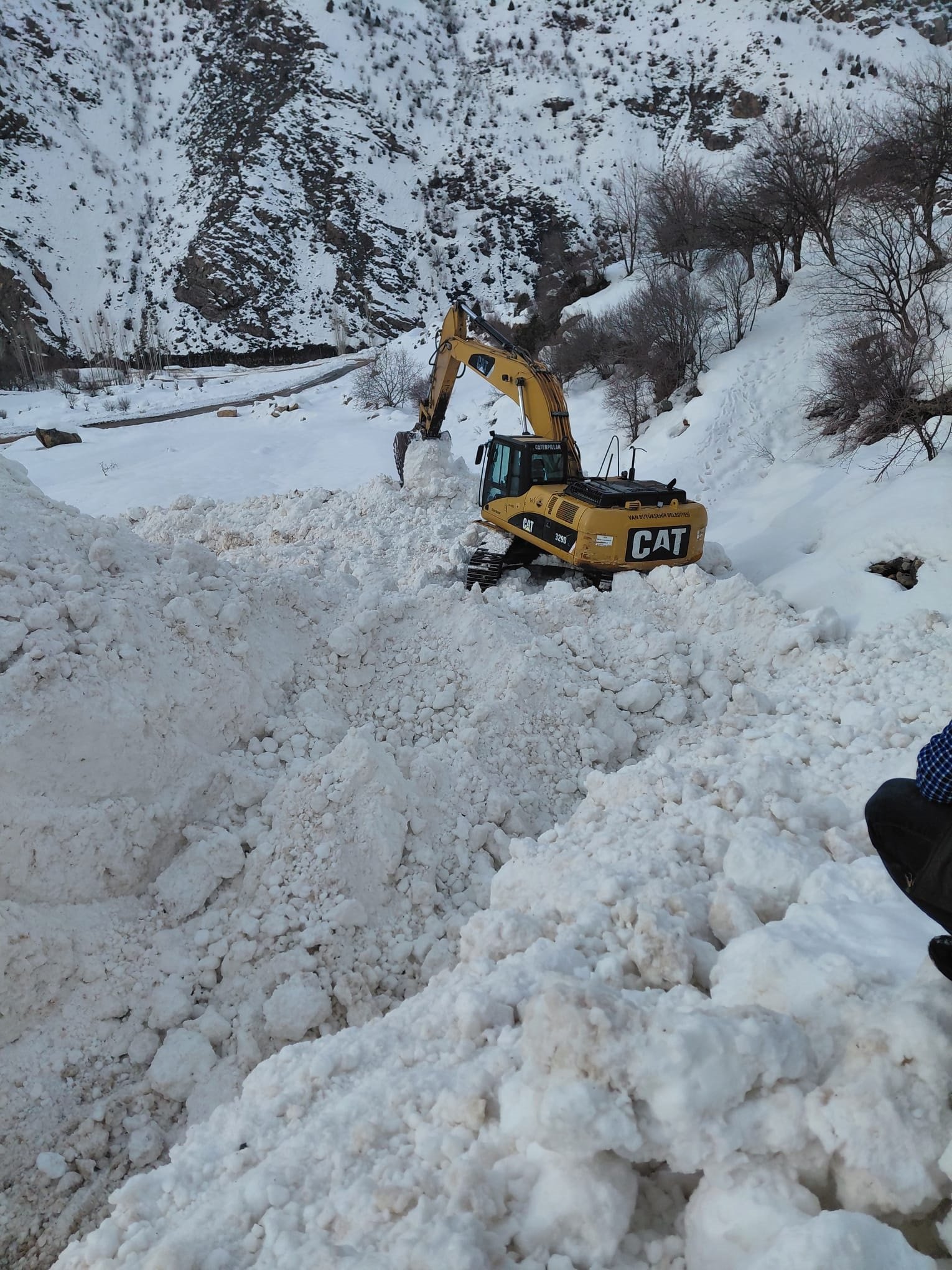 Van'ın Çatak ilçesinde çığ düşen