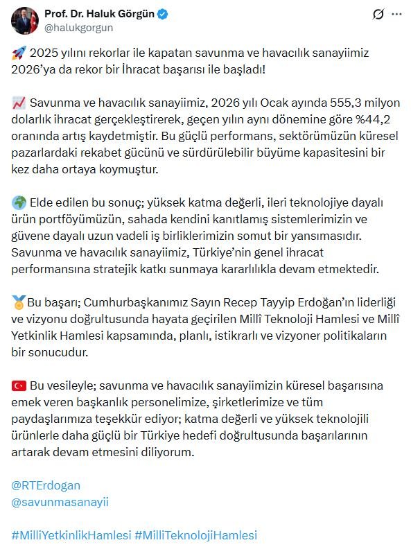 Savunma Sanayii Başkanı Haluk Görgün,