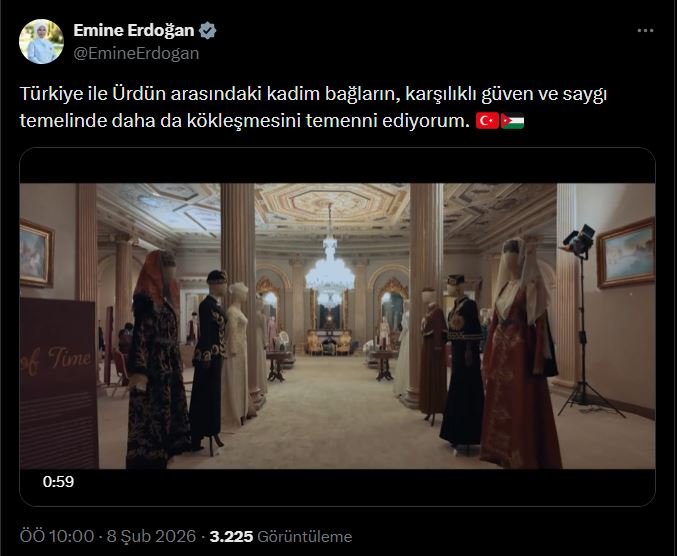 Emine Erdoğan, Ürdün Kralı 2.