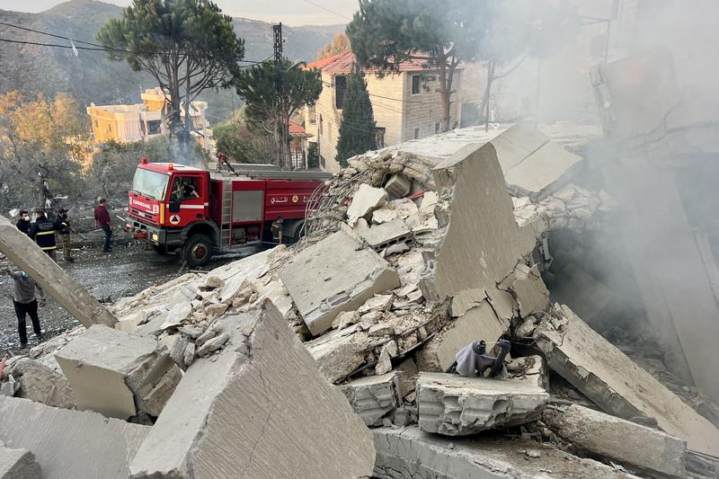 İsrail ordusunun Lübnan'ın Nebatiye vilayetindeki
