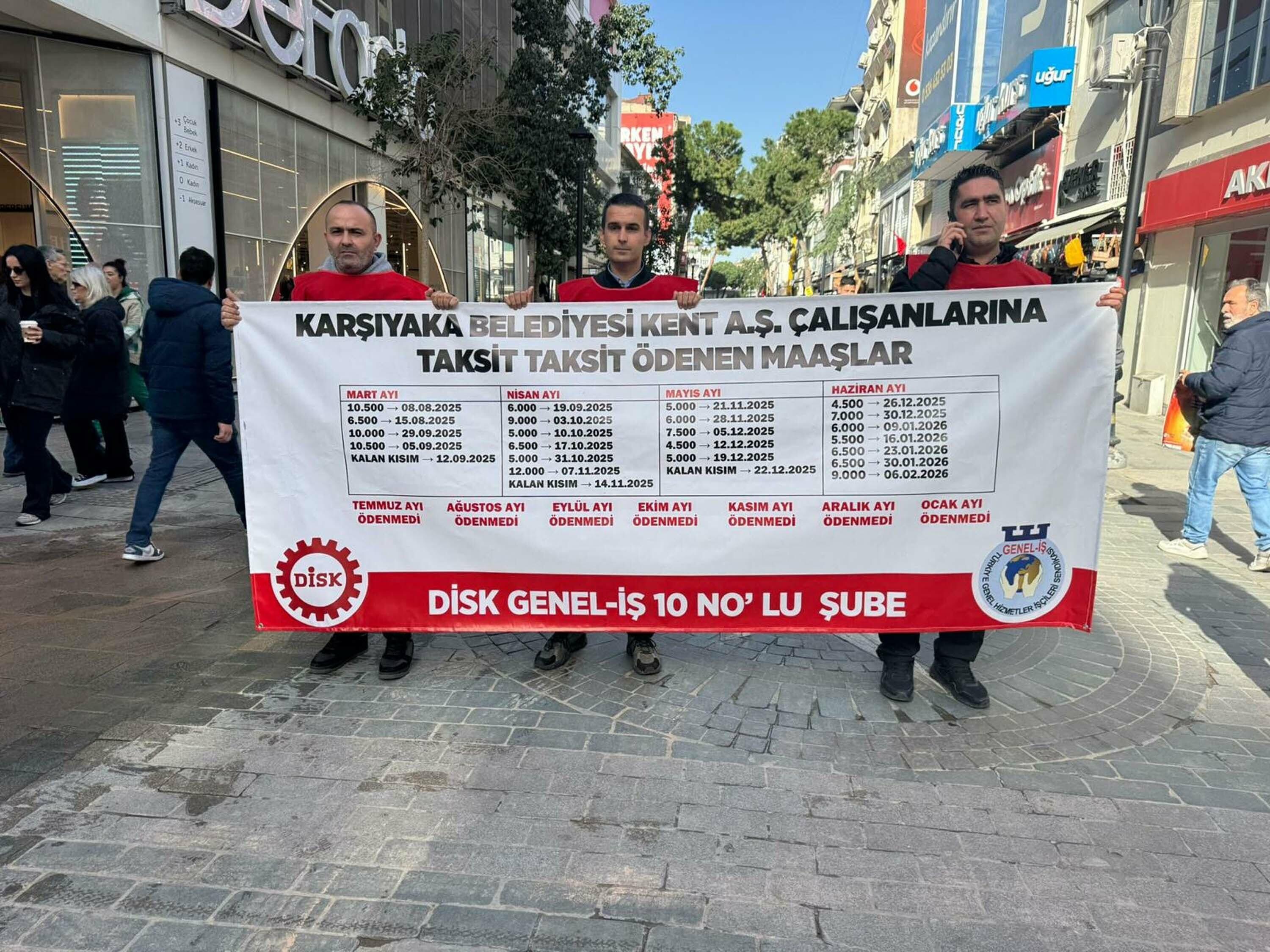 Karşıyaka Belediyesi Kent A.Ş. işçileri,