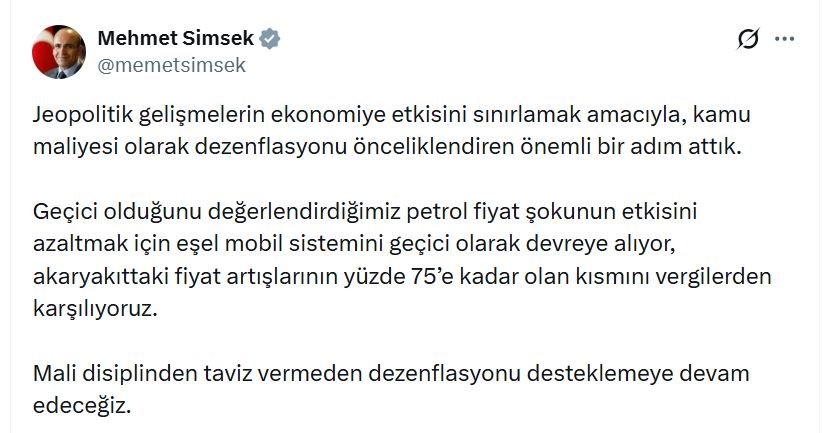 Hazine ve Maliye Bakanı Mehmet