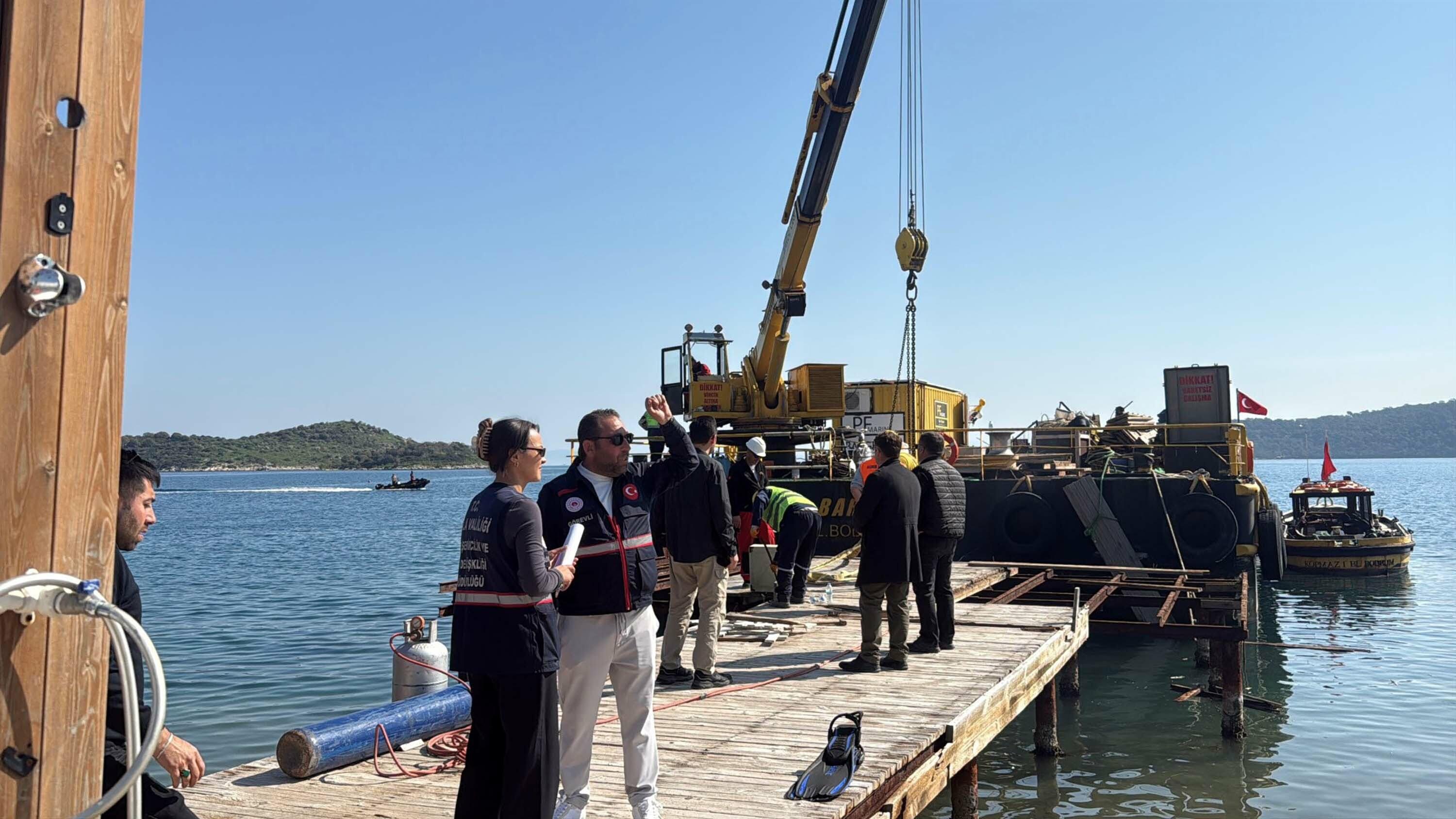 Bodrum Türkbükü sahilinde, mahkeme kararıyla