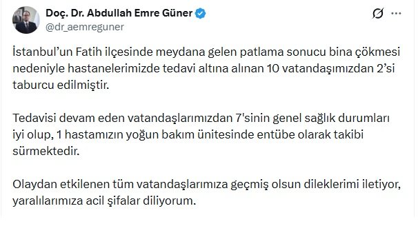 İstanbul Fatih'teki patlama ve bina