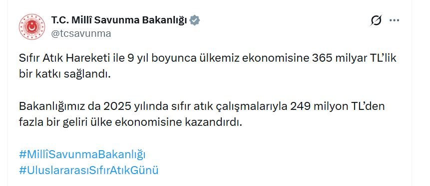 Milli Savunma Bakanlığı, 2025 yılında