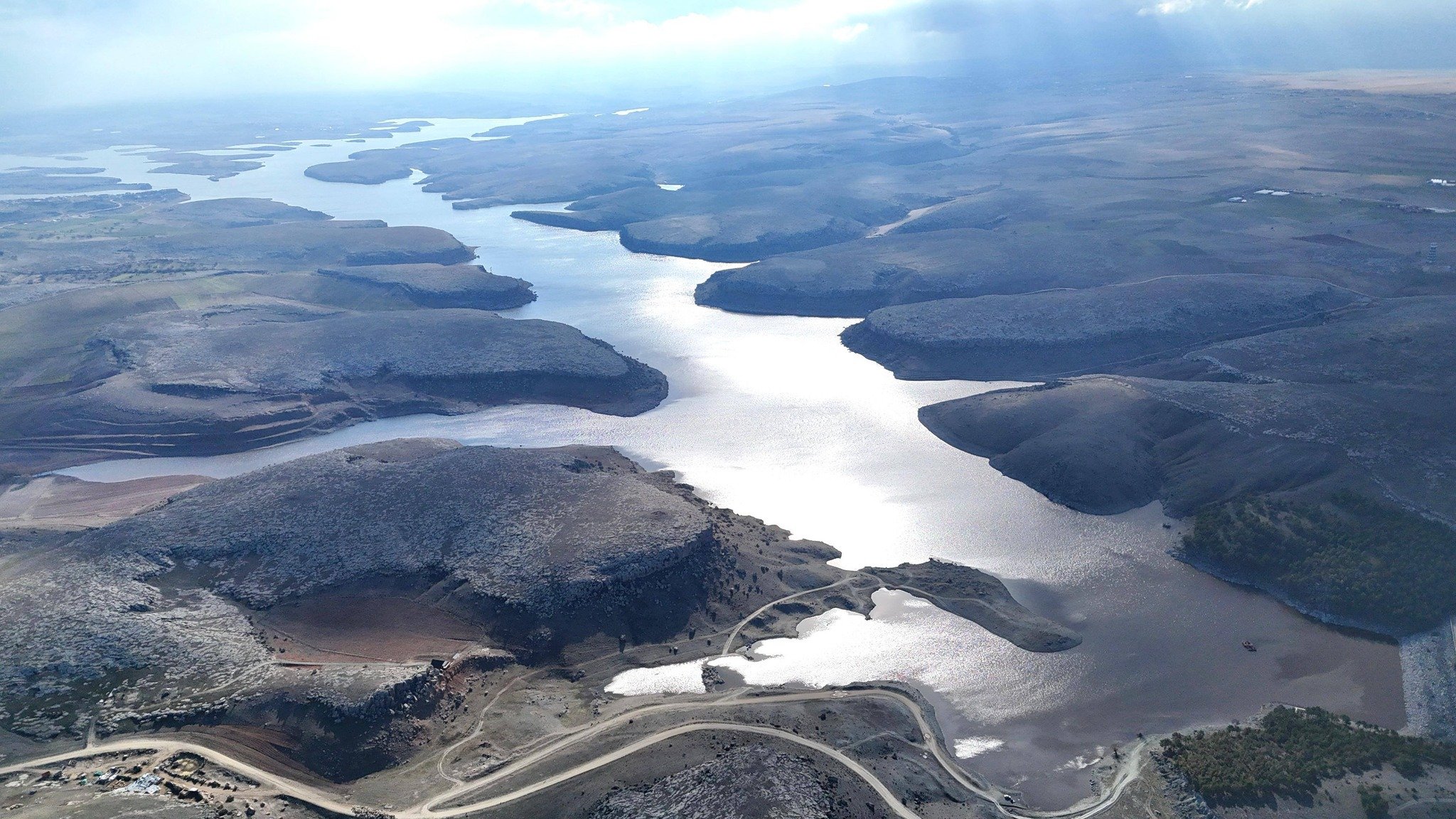Aksaray'daki Mamasın Barajı'nda su seviyesi