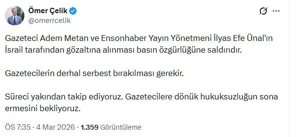 İsrail, gazeteci Adem Metan ve