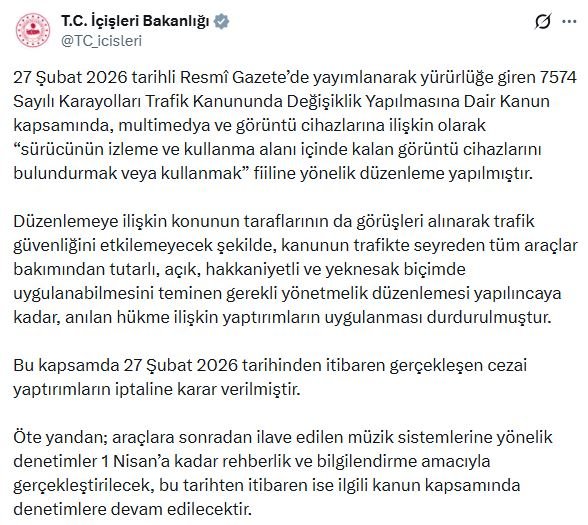 İçişleri Bakanlığı, araçlara sonradan takılan
