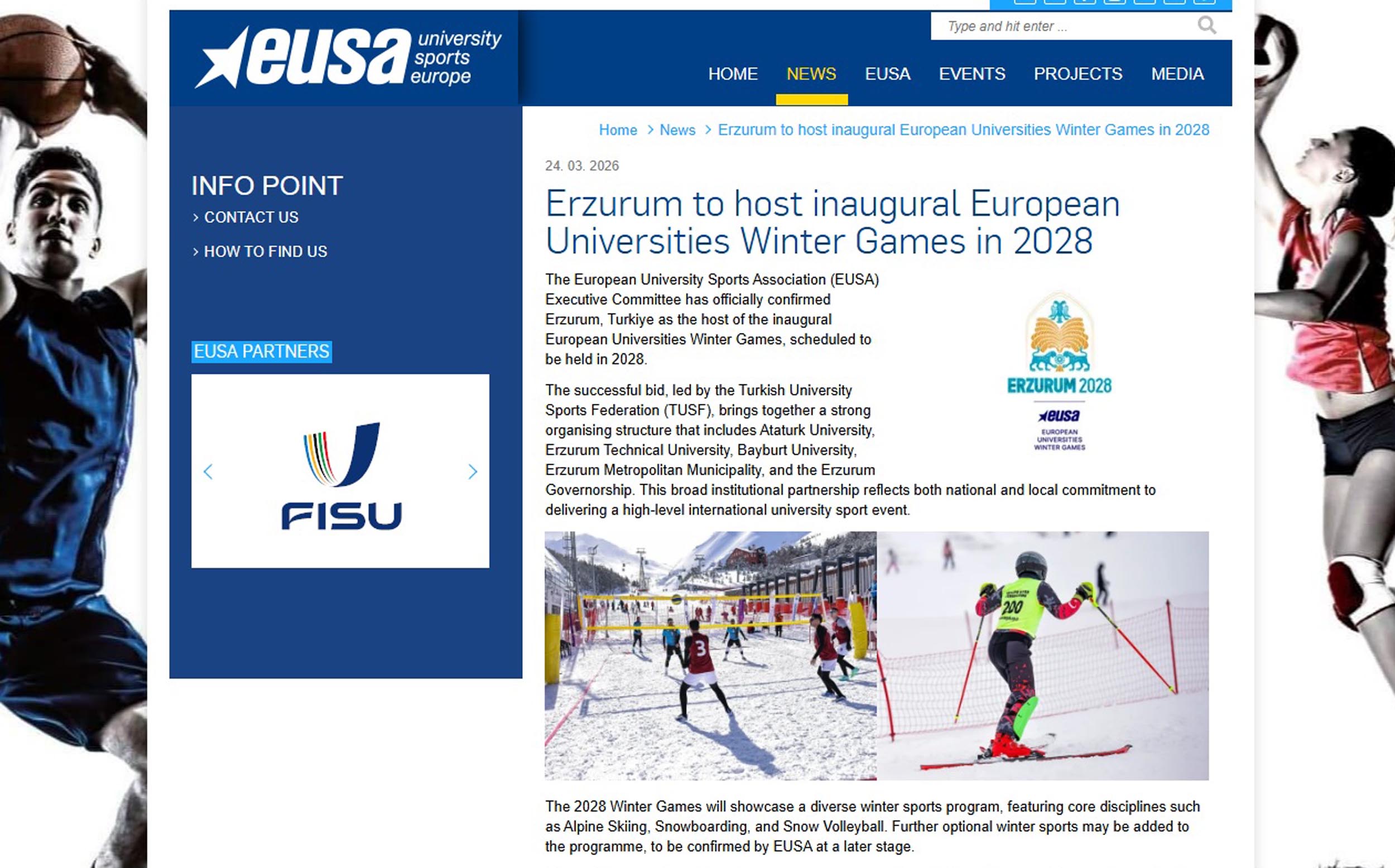 Erzurum, 2028 Avrupa Üniversiteler Kış