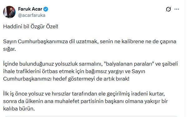 AK Parti Genel Başkan Yardımcısı