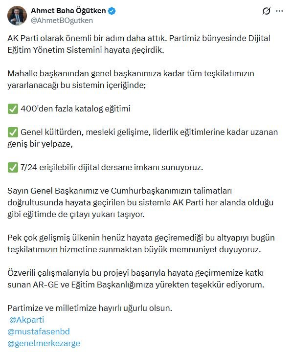 AK Parti Genel Başkan Yardımcısı