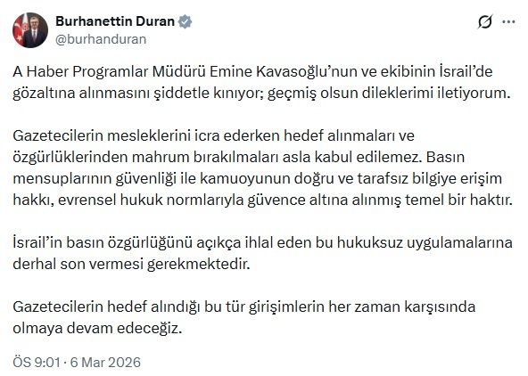 İletişim Başkanı Burhanettin Duran, A