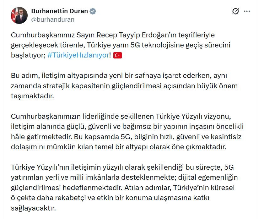 İletişim Başkanı Burhanettin Duran, Cumhurbaşkanı