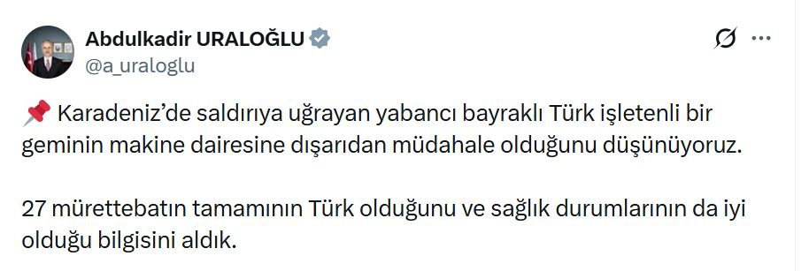 Ulaştırma Bakanı Abdulkadir Uraloğlu, Karadeniz'de