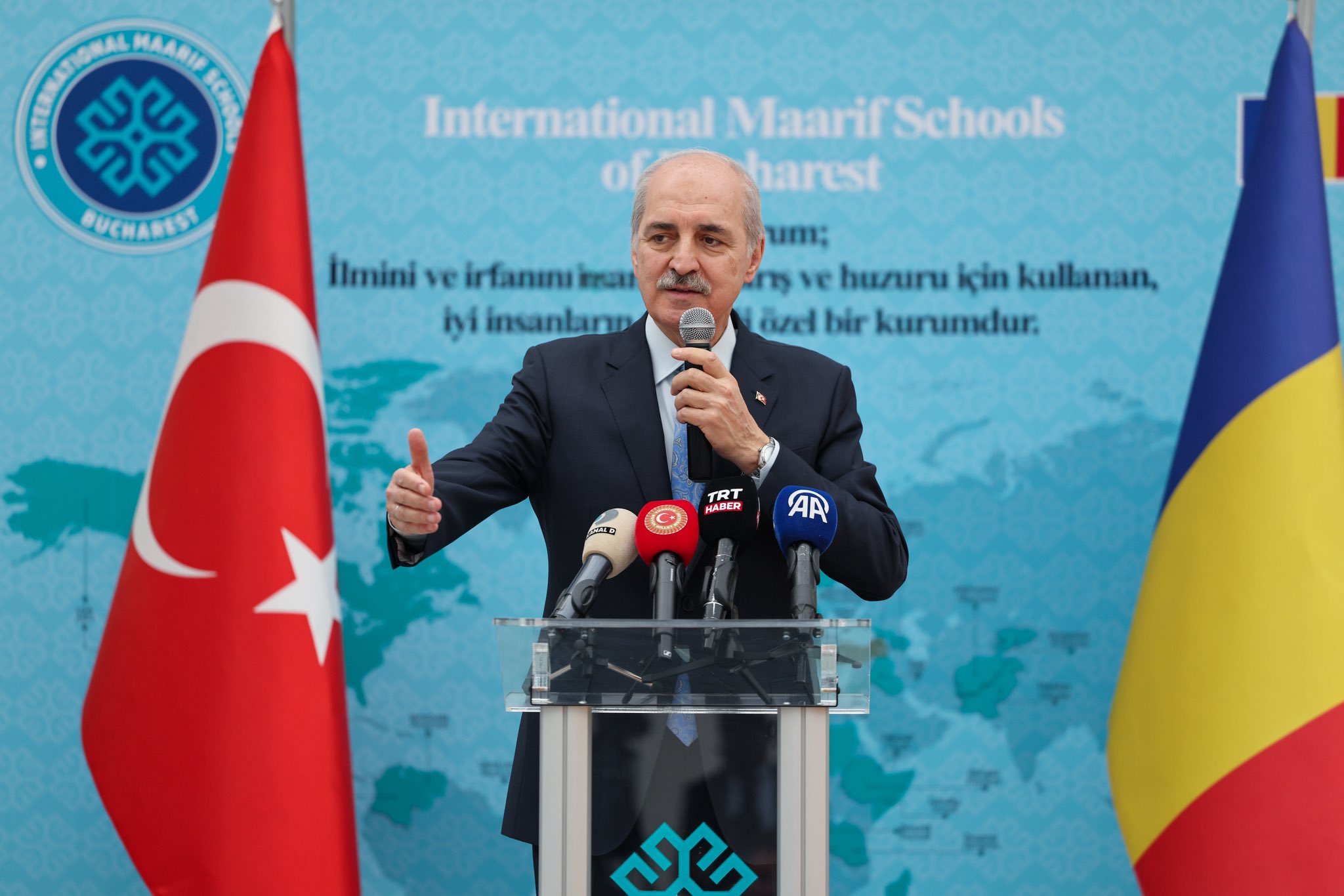 TBMM Başkanı Numan Kurtulmuş, Bükreş'te
